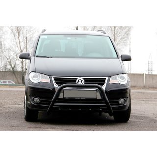 Кенгурятник WT003 Black (нерж) Volkswagen Touran 2003-2010 гг. фото 2