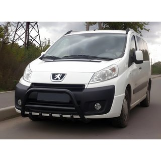 Кенгурятник WT003 Black (нерж) Citroen Jumpy 2007–2017 гг. фото 1