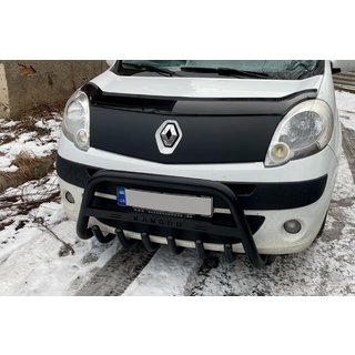 Кенгурятник WT004 Black (нерж) Renault Kangoo 2008–2020 гг. фото 2
