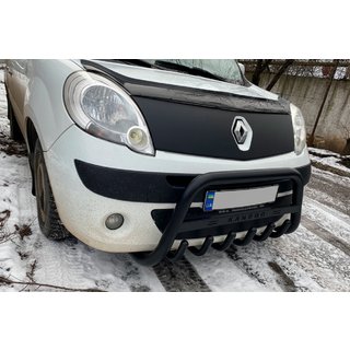Кенгурятник WT004 Black (нерж) Renault Kangoo 2008–2020 гг. фото 3