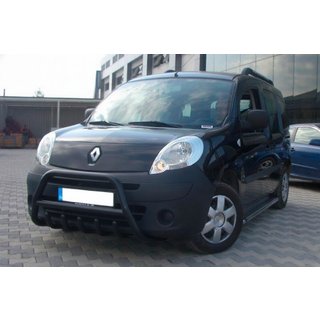 Передний силовой бампер WT003 Черный Нержавейка Renault Kangoo 2008–2020 гг. фото 4