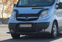 Renault Trafic 2001–2015 гг. Кенгурятник Exclusive Black (нерж.) фото 2