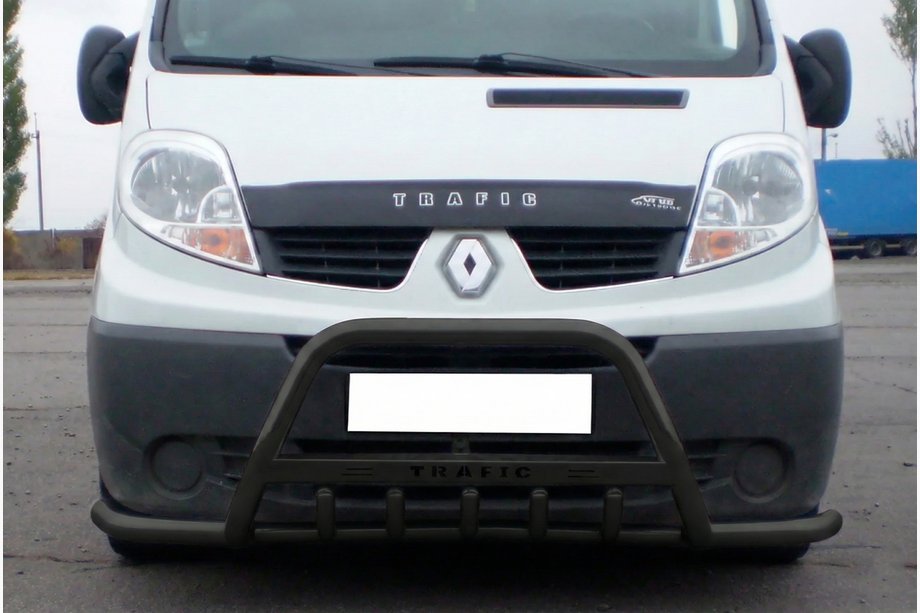 Renault Trafic 2001–2015 гг. Кенгурятник Exclusive Black (нерж.) Image