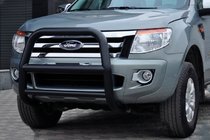 Ford Ranger 2011–2022 гг. Передняя защита WT018 Black (нерж.) фото 3