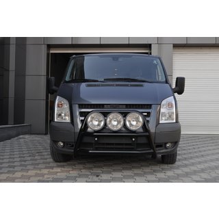 Кенгурятник WT018 Black (2006-2014, нерж.) Ford Transit 2000–2014 гг. фото 1