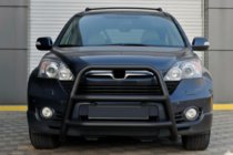 Honda CRV 2007-2011 гг. Кенгурятник WT018 Black (нерж.) фото 2