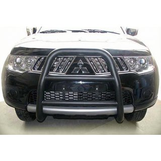 Кенгурятник WT018 Black (нерж.) Mitsubishi L200 2006-2015 гг. фото 3