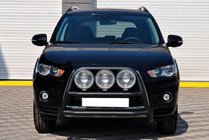 Mitsubishi Outlander 2006-2012 гг. Кенгурятник WT018 Black (нерж.) фото 1