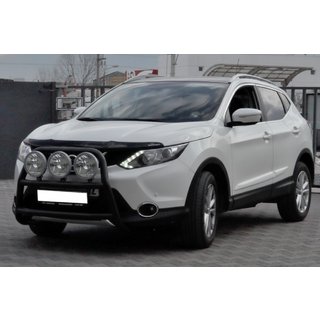 Кенгурятник WT018 Black (нерж) Nissan Qashqai 2014-2021 гг. фото 1