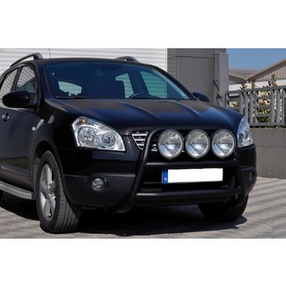 Кенгурятник WT018 Black (нерж.) Nissan Qashqai 2007-2010 гг. фото 2