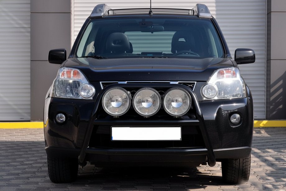 Nissan X-trail T31 2007-2014 гг. Передняя защита WT018 Black (нерж) Фото 1