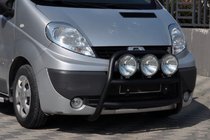 Renault Trafic 2001–2015 гг. Кенгурятник WT018 Black (нерж.) фото 4