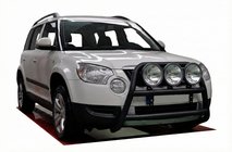 Skoda Yeti 2009-2017 гг. Кенгурятник WT018 Black (нерж.) фото 1