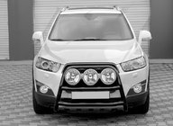 Chevrolet Trax 2012-2023 гг. Передняя дуга WT018 Black (нерж.) фото 1