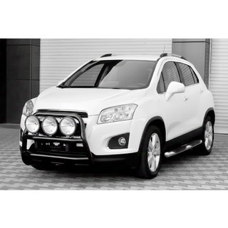 Передняя дуга WT018 Black (нерж.) Chevrolet Trax 2012-2023 гг. фото 4