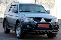 Mitsubishi Pajero Sport 1996-2007 гг. Передняя защита ST015WT Black (нерж) фото 3