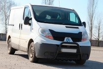 Renault Trafic 2001–2015 гг. Кенгурятник QT-Spec Black (нерж.) фото 2