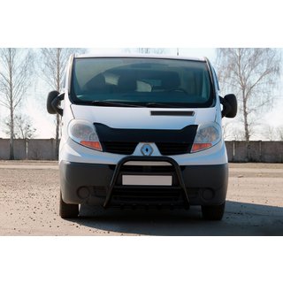 Кенгурятник QT-Spec Black (нерж.) Nissan Primastar 2002-2014 гг. фото 1