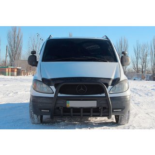 Кенгурятник XL-WT025 Black (нерж.) Mercedes Vito W639 2004-2014 гг. фото 2