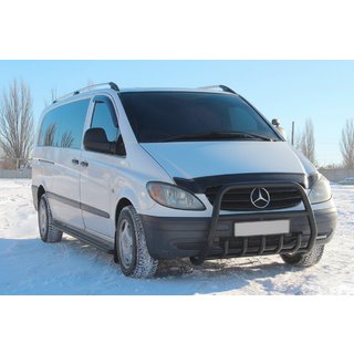 Кенгурятник XL-WT025 Black (нерж.) Mercedes Vito W639 2004-2014 гг. фото 1