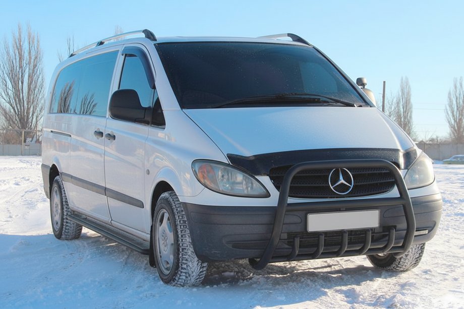 Mercedes Vito W639 2004-2014 гг. Кенгурятник XL-WT025 Black (нерж.) Image