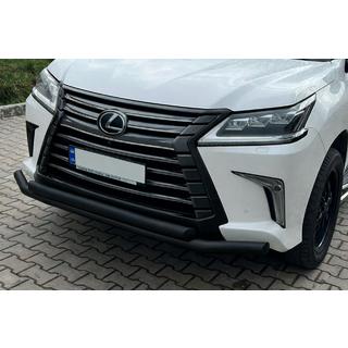 Передняя защита ST014 Black (2015+, нерж) Lexus LX570/450d 2008-2022 гг. фото 1