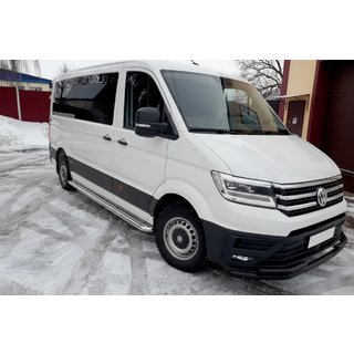 Передняя защита ST085 Black (нерж) Volkswagen Crafter 2016- гг. фото 2