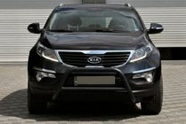 Kia Sportage 2010-2015 гг. Кенгурятник WT006 Black (нерж.) фото 2