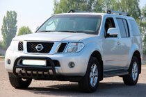 Nissan Pathfinder R51 2005-2014 гг. Кенгурятник WT008 Black (нерж) фото 1