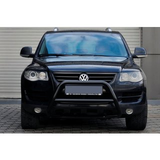 Кенгурятник WT005 Colt Black (нерж) Volkswagen Touareg 2002–2010 гг. фото 4