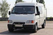 Ford Transit 1991-2000 гг. Кенгурятник WT006 Black (нерж) фото 2