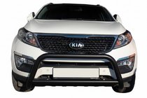Kia Sorento II XM 2009-2014 гг. Кенгурятник WT005 Black (нерж.) фото 1