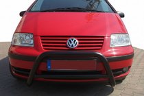 Ford Galaxy 1995-2006 гг. Кенгурятник WT005 Black (нерж) фото 2
