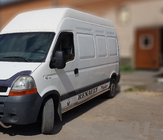 Renault Master 1998-2010 гг. Боковые трубы (2 шт., нержавейка) Средняя База фото 2