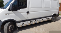 Renault Master 1998-2010 гг. Боковые трубы (2 шт., нержавейка) Средняя База фото 1