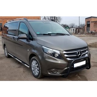 Кенгурятник WT006 Black (нерж.) Mercedes Vito/V-class W447 2014- гг. фото 1