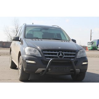 Передняя защита WT006 Black (нерж) Mercedes ML W164 2005-2011 гг. фото 2