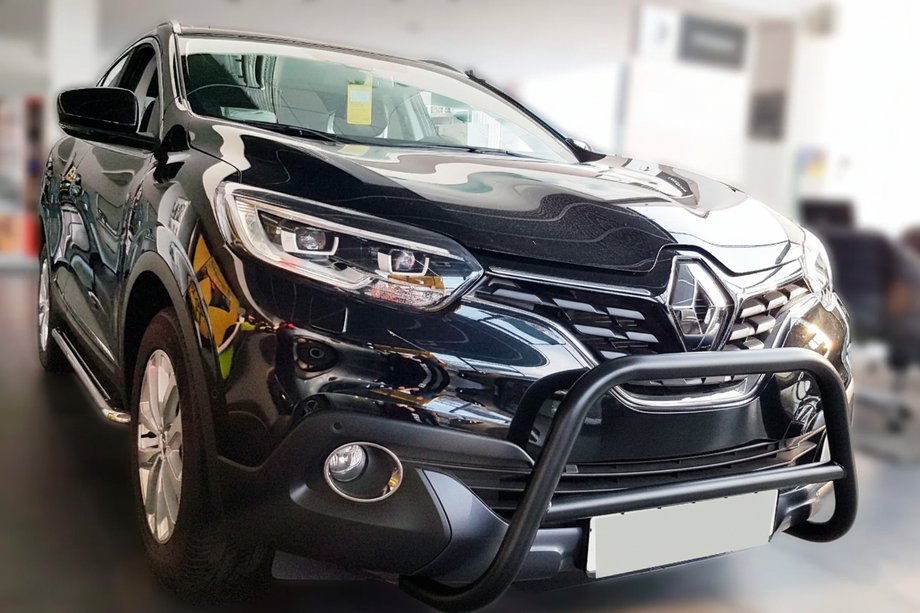 Renault Kadjar 2015-2022 гг. Кенгурятник Black (нерж) Image