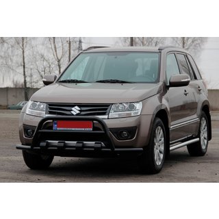 Кенгурятник ST-WT-15 Black (нерж.) Suzuki Grand Vitara 2005-2017 гг. фото 3