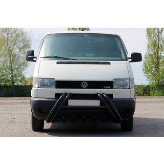 Кенгурятник Kelebek WT011 Black (нерж.) Volkswagen T4 Caravelle/Multivan 1990–2003 гг. фото 1
