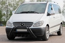 Mercedes Viano 2004-2014 гг. Кенгурятник Kelebek WT011 Black (нерж.) фото 3