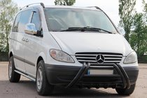 Mercedes Viano 2004-2014 гг. Кенгурятник Kelebek WT011 Black (нерж.) фото 2