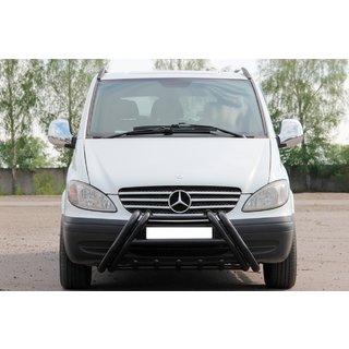 Кенгурятник Kelebek WT011 Black (нерж.) Mercedes Viano 2004-2014 гг. фото 1