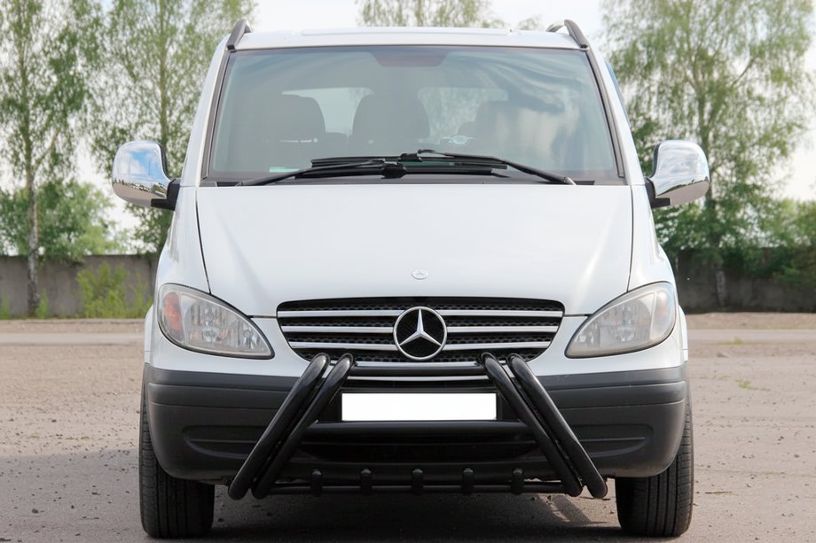Mercedes Viano 2004-2014 гг. Кенгурятник Kelebek WT011 Black (нерж.) Image