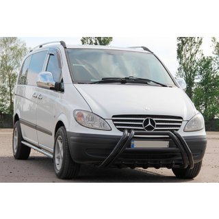 Кенгурятник Kelebek WT011 Black (нерж.) Mercedes Vito W639 2004-2014 гг. фото 2