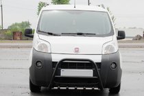 Fiat Fiorino/Qubo 2008-2024 гг. Кенгурятник WT006 Black (нерж) фото 1