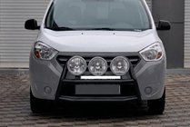 Renault Dokker 2013-2022 гг. Кенгурятник WT022 Black (нерж.) фото 1