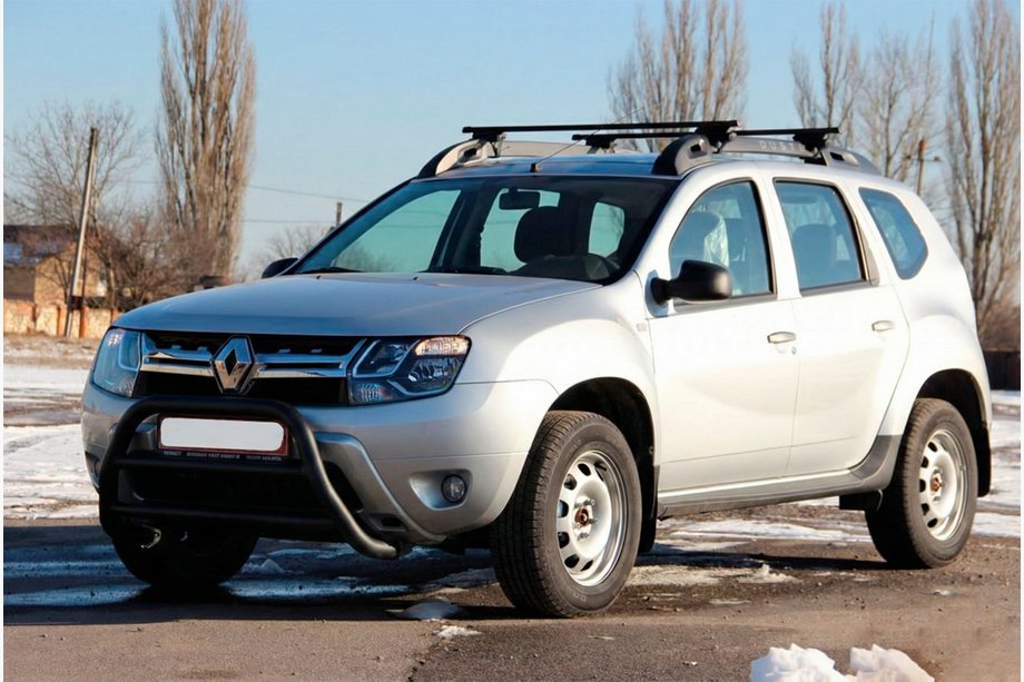Renault Duster 2008–2017 гг. Кенгурятник WT022 Black (нерж) Image