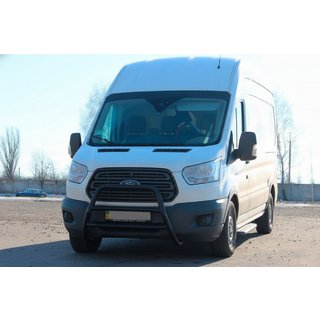 Кенгурятник WT022 Black (нерж.) Ford Transit 2014- гг. фото 2