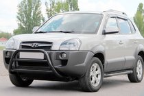 Hyundai Tucson JM 2004- гг. Кенгурятник WT022 Black (нерж.) фото 2